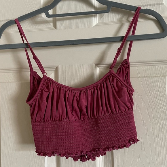 Urban Outfitters cropped top rose pink satin Small - Picture 7 of 7